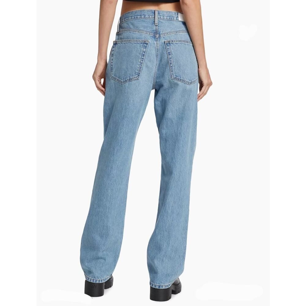 NWT RE/DONE 90s Loose Long Straight Leg Jeans Wasted Indigo Rigid Denim Size 30 - Picture 6 of 13